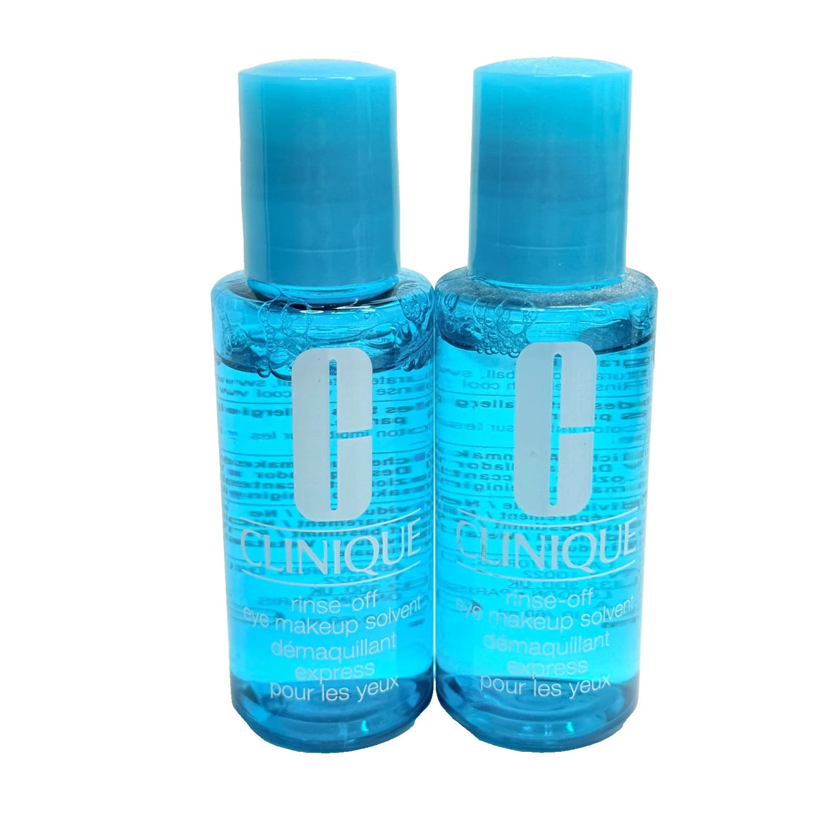 Lot of 2 Clinique Rinse-Off Eye Makeup Remover 2 oz/60 ml - Gentle Eye Makeup Remover