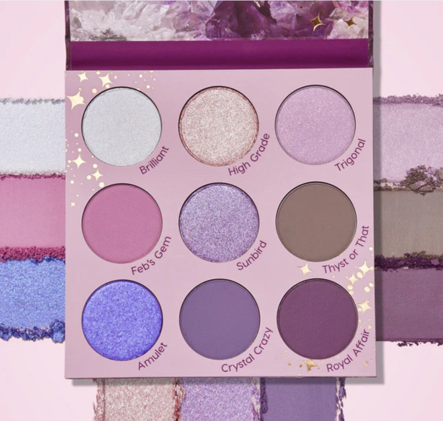 Pressed Powder Eyeshadow Palette - 9g Amethyst Shades, Cruelty-Free