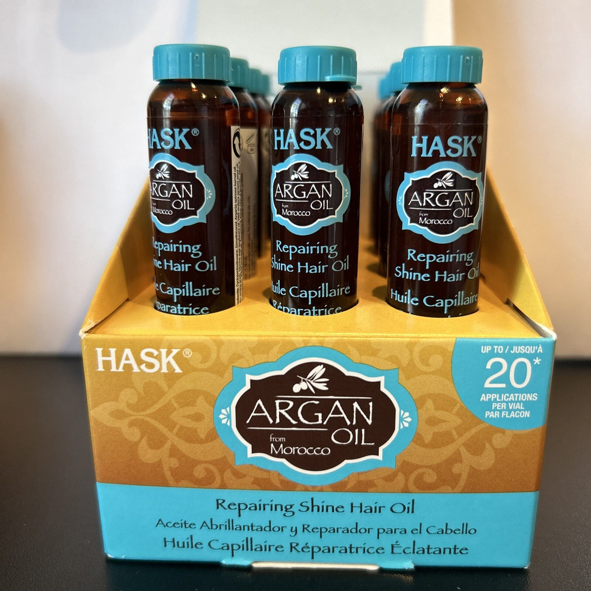 Argan Hair Oil Repair Serum for Frizz & Shine - 12 Pack 18ml Vials