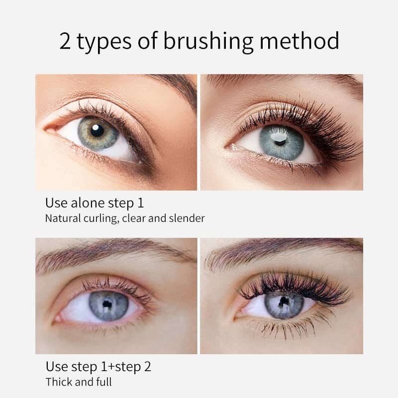 2-in-1 Waterproof Volumizing & Lengthening Mascara - Black, 0.35 oz