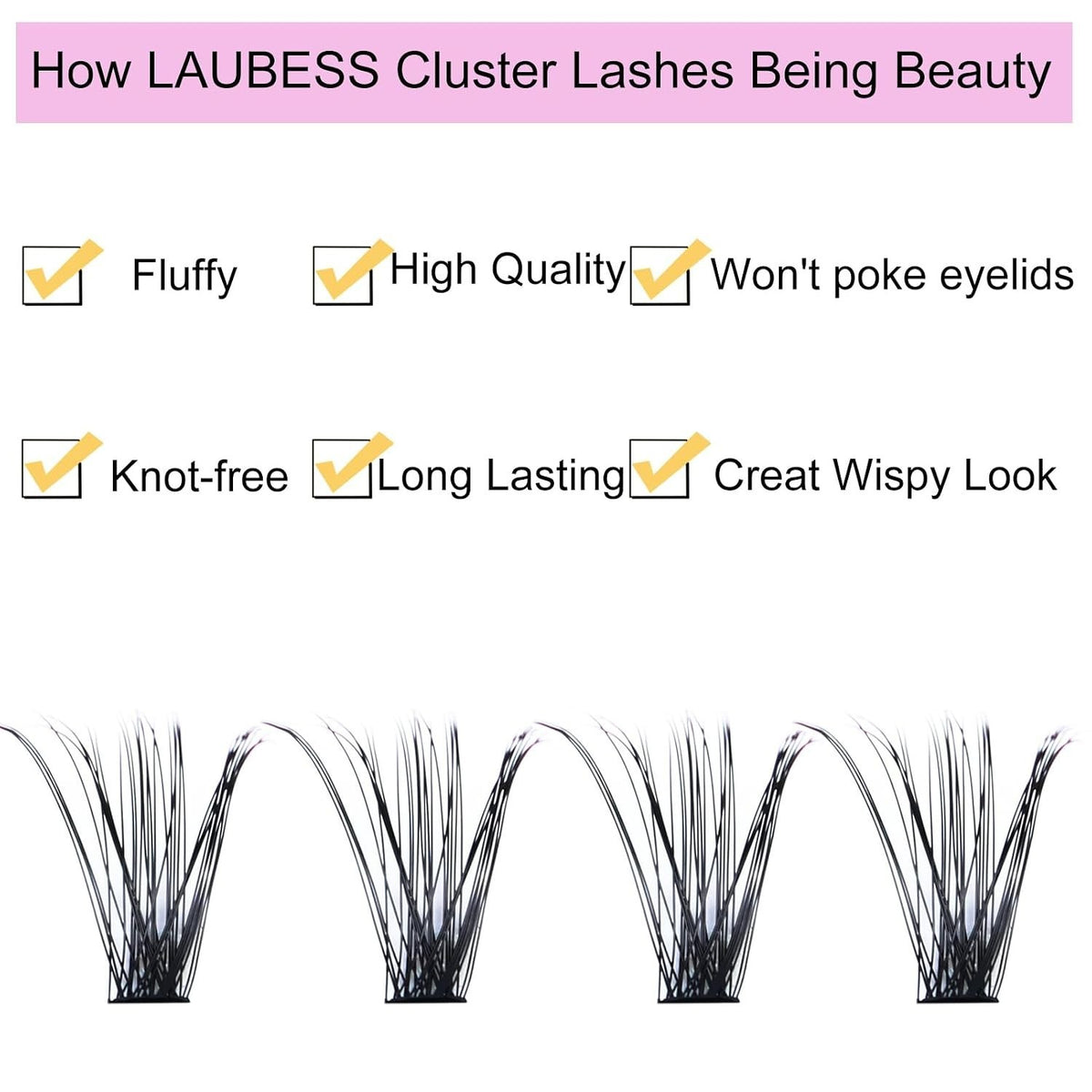 Lightweight Cruelty-Free 40D Cluster Lash Extensions - Long Lasting & Easy to Apply