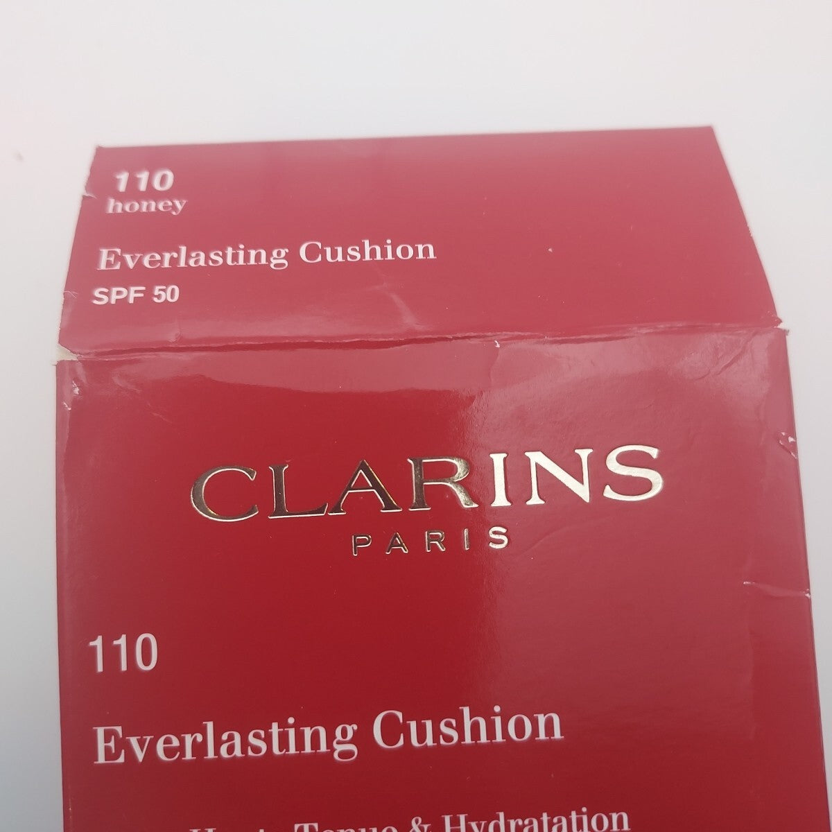 Clarins Everlasting Cushion Foundation SPF 50 Long Wear Hydrating Face Makeup 110 Honey - Set of 2