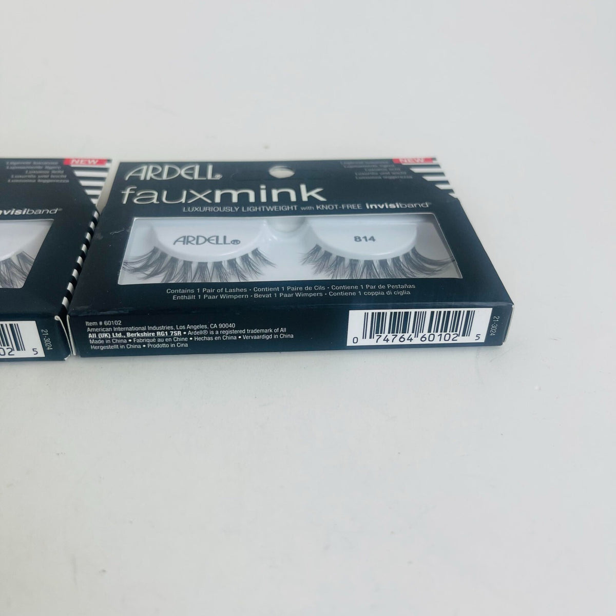 Set of 2 Faux Mink Lash Eyelashes Lightweight Knot-Free Invisiband