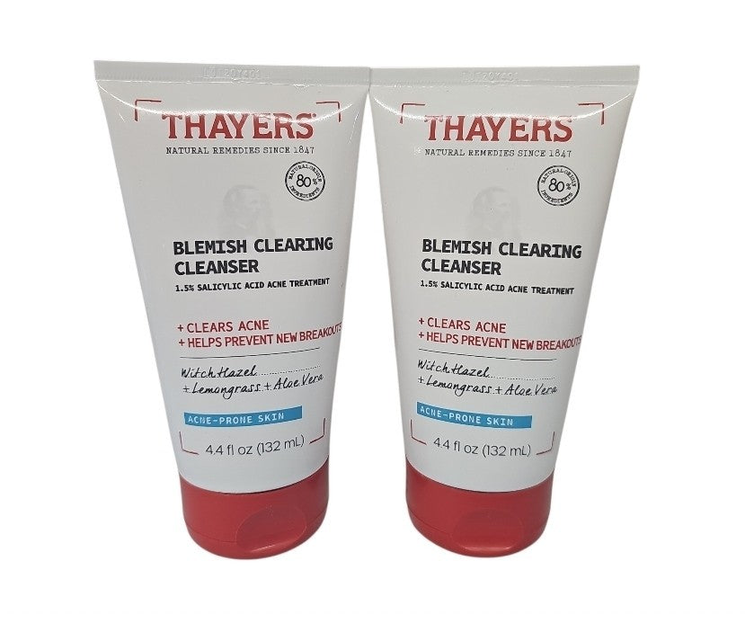 2 Pack Acne Face Wash with Salicylic Acid - Blemish Clearing Cleanser 4oz