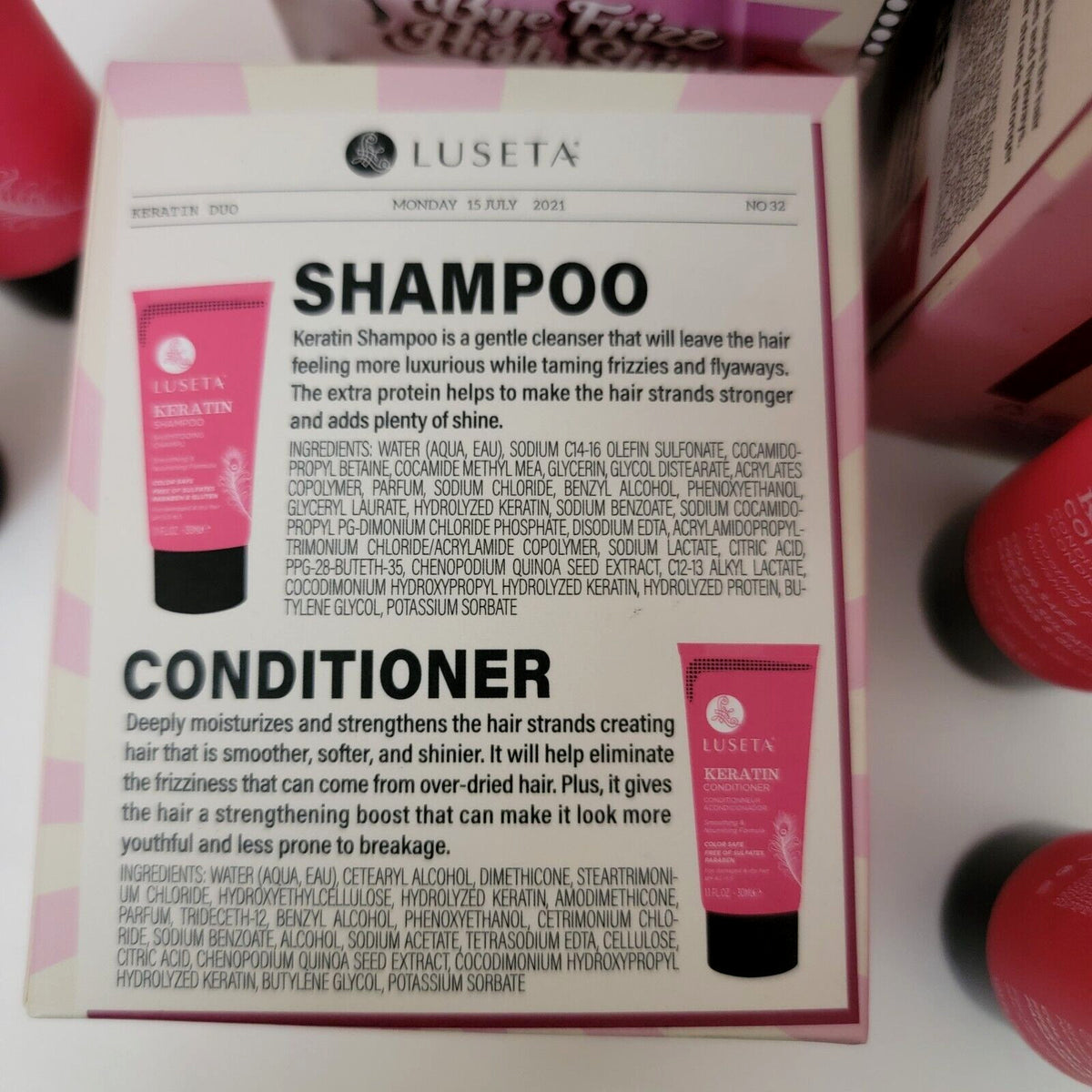 Travel Duo Set - Luseta Bye Frizz High Shine Keratin Shampoo & Conditioner