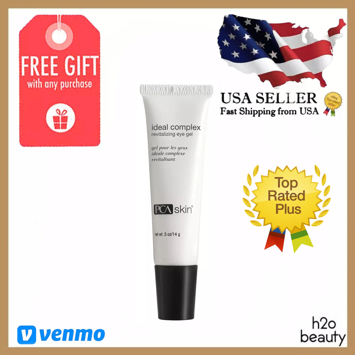 Revitalizing Eye Gel for Dark Circles & Puffiness - 0.5 oz | Anti-Aging, Firming