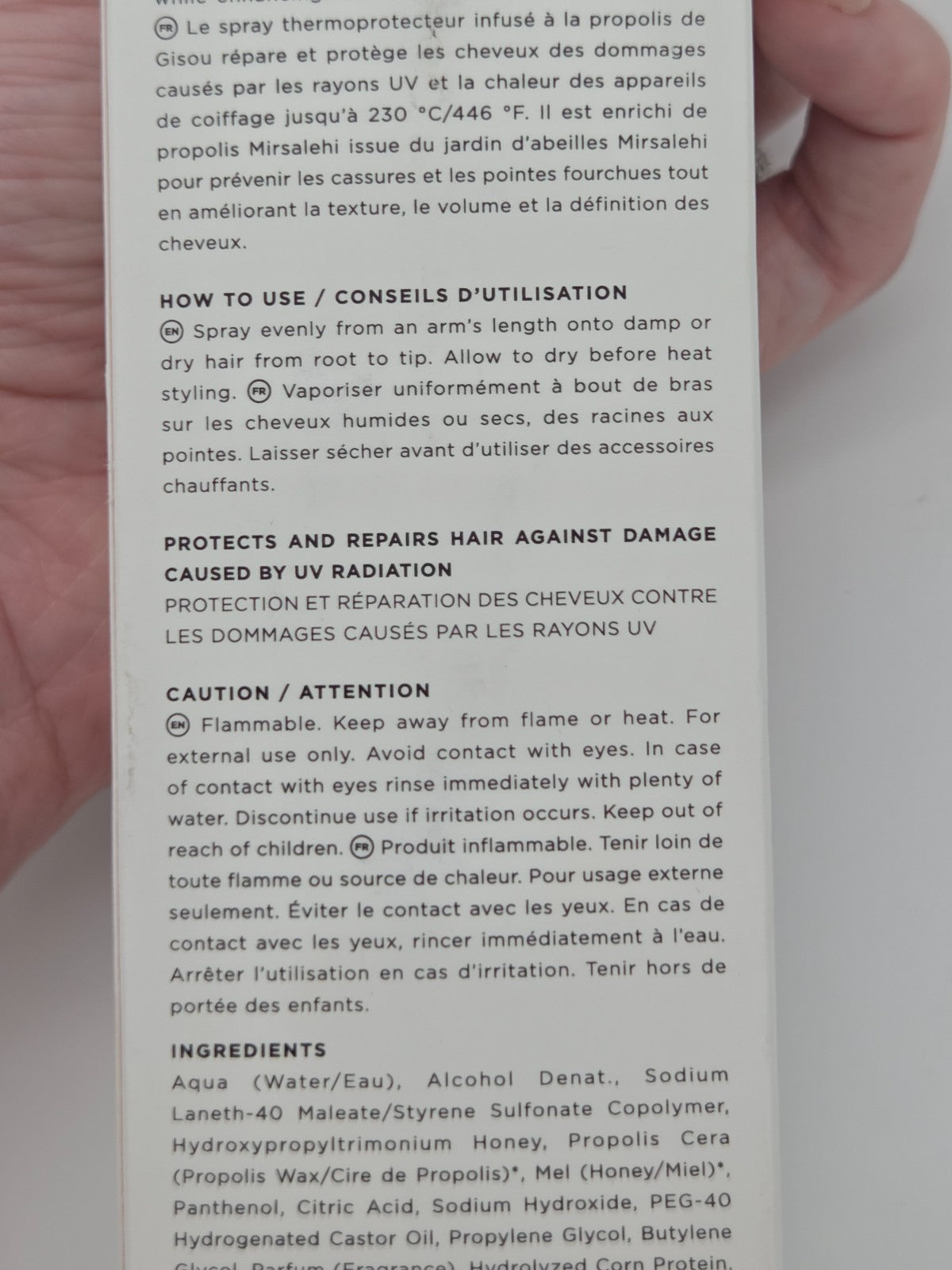 Heat Protectant Spray for Hair with Propolis - UV & Frizz Control - 6.8 Fl oz