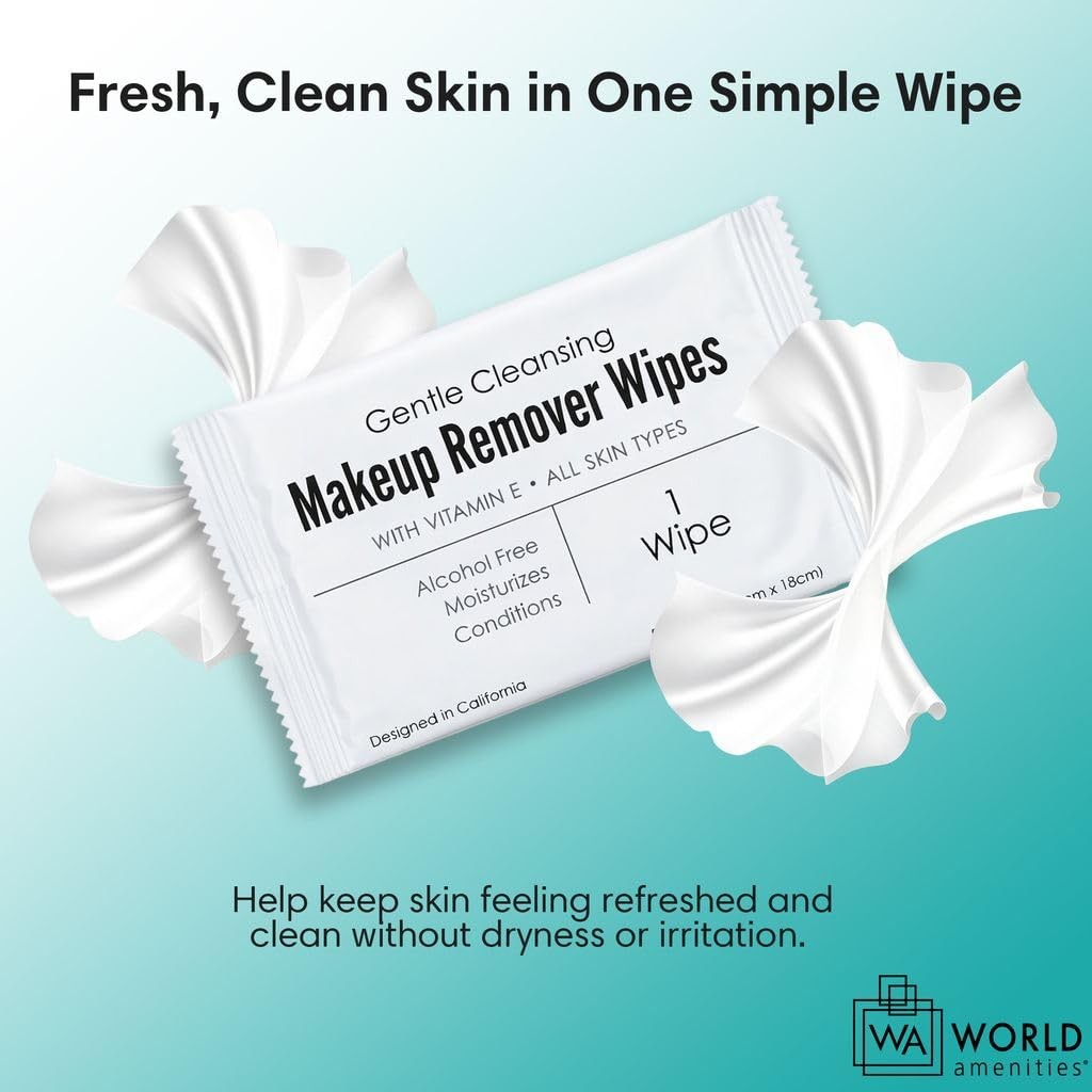 Makeup Remover Wipes Alcohol-Free Vitamin E Face Cleansing Towelettes