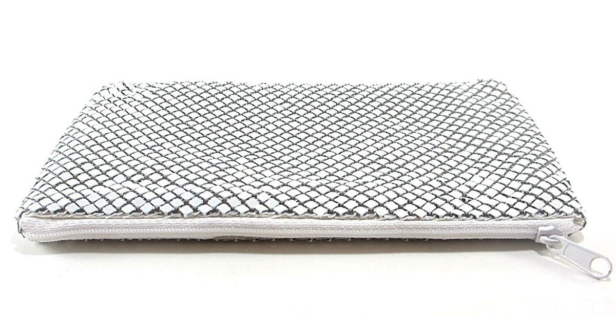Metal Mesh Cosmetic Bag Travel Makeup Bag with Zipper - Multiple Colors