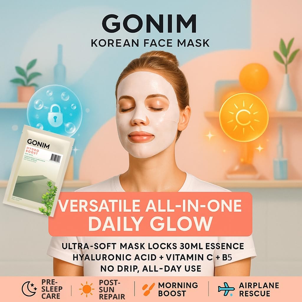Collagen Sheet Face Mask 5-Pack - Hyaluronic Acid & Vitamin C