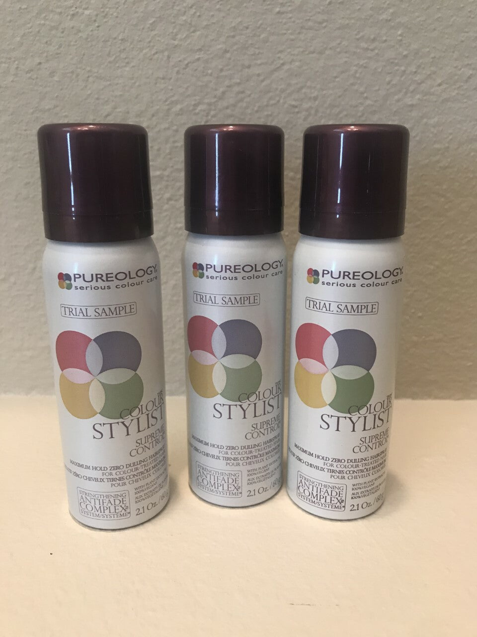 Pureology Colour Stylist Supreme Control Hairspray - Maximum Hold, Zero Dulling, 3 Pack