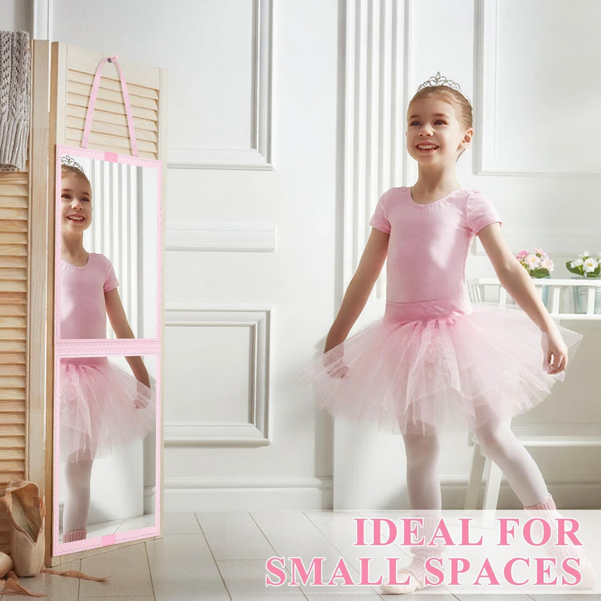 Foldable Travel Full Length Mirror - Portable Full Body Dance & Travel Mirror