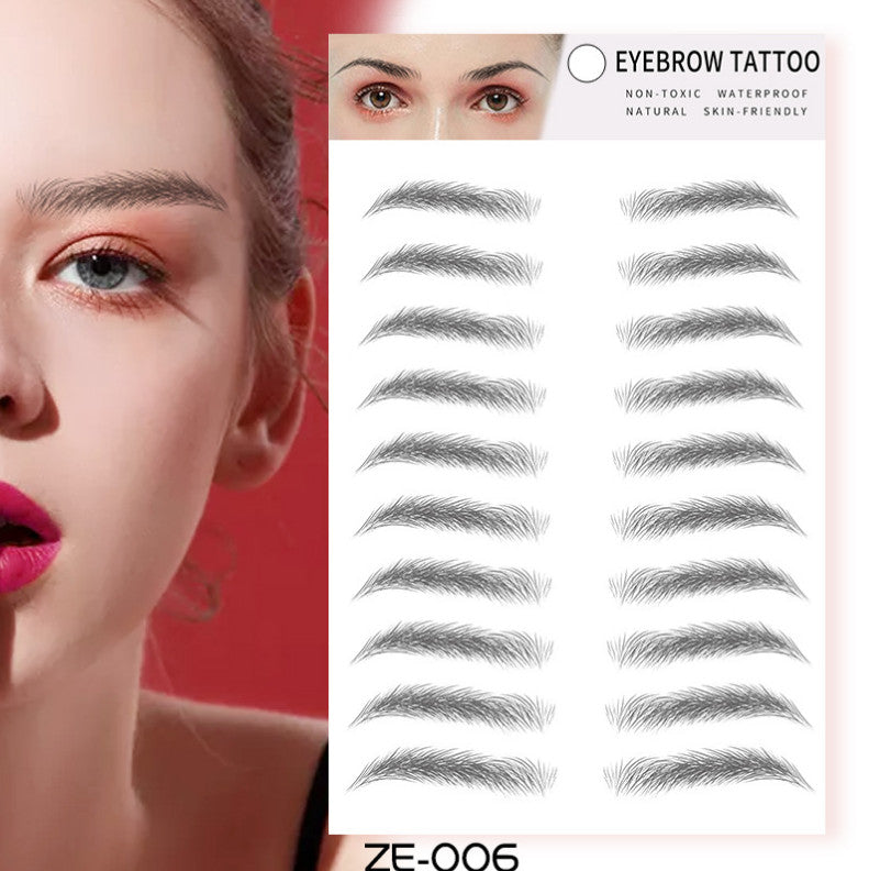 Eyebrow Enhancer Tattoos - 10 Pairs for Sparse or Shaved Eyebrows
