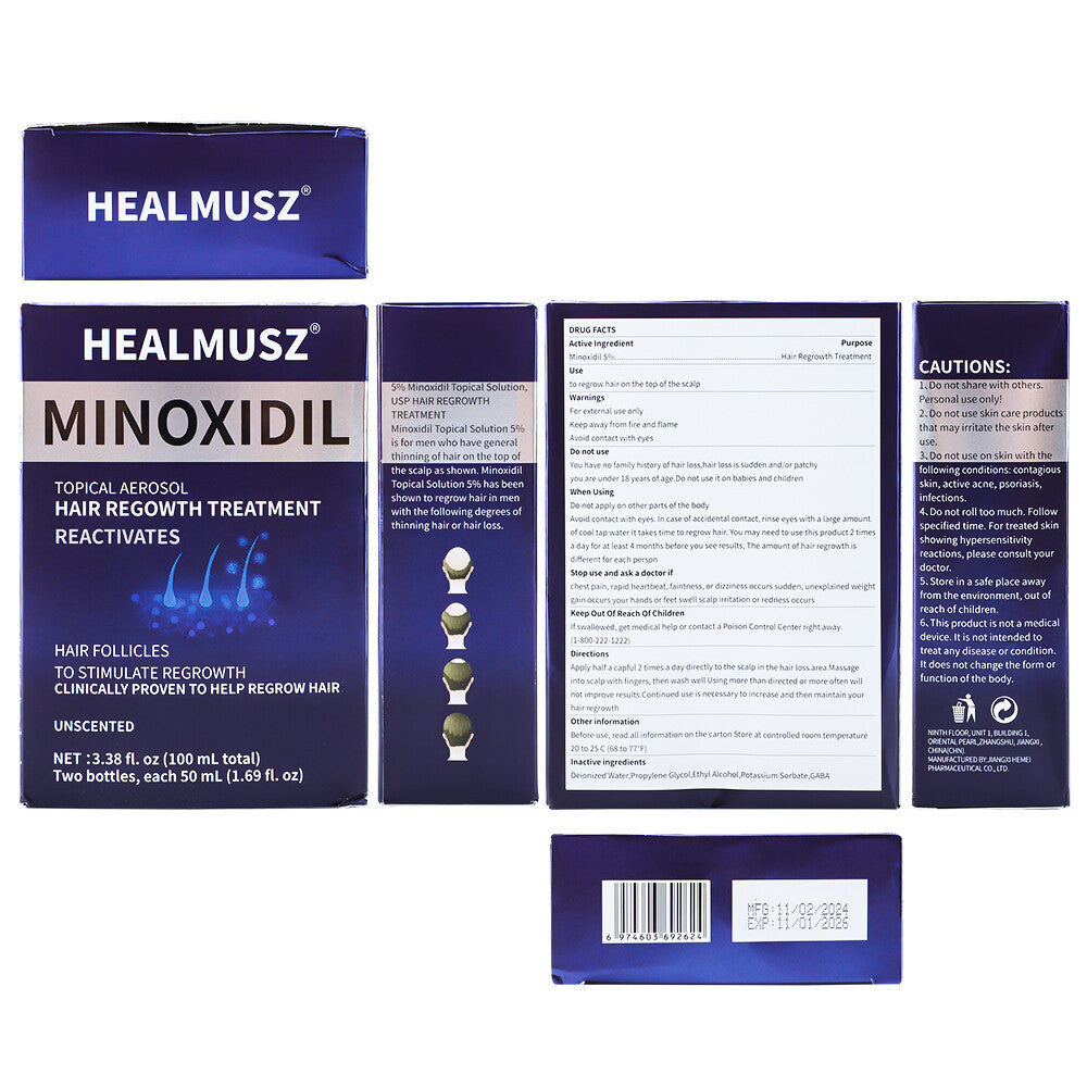 5% Minoxidil Hair Regrowth Topical Solution for Men