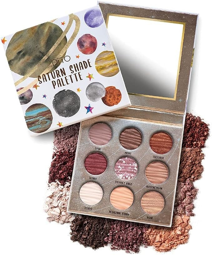 Vivid 9-Color Eyeshadow Palette - Matte, Shimmer & Glitter Shades for Creative Makeup