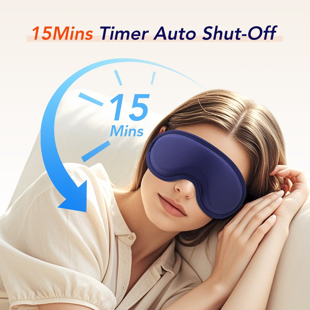 Electric Heated Eye Mask with 5 Temperature & 6 Vibration Modes - Relax & Relieve Eye Fatigue