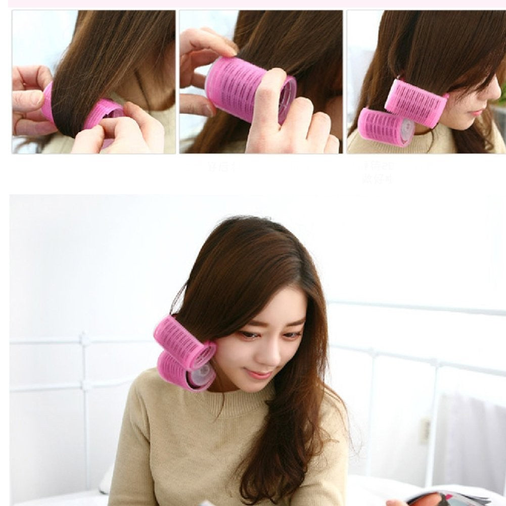 Reusable Pink Double-Layer Hair Curlers for Gorgeous, Long-Lasting Curls