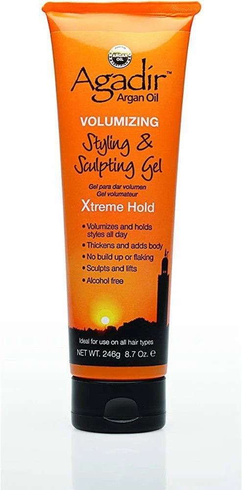 Agadir Argan Oil Volumizing Hair Styling Gel - Extreme Hold 8.7 Oz
