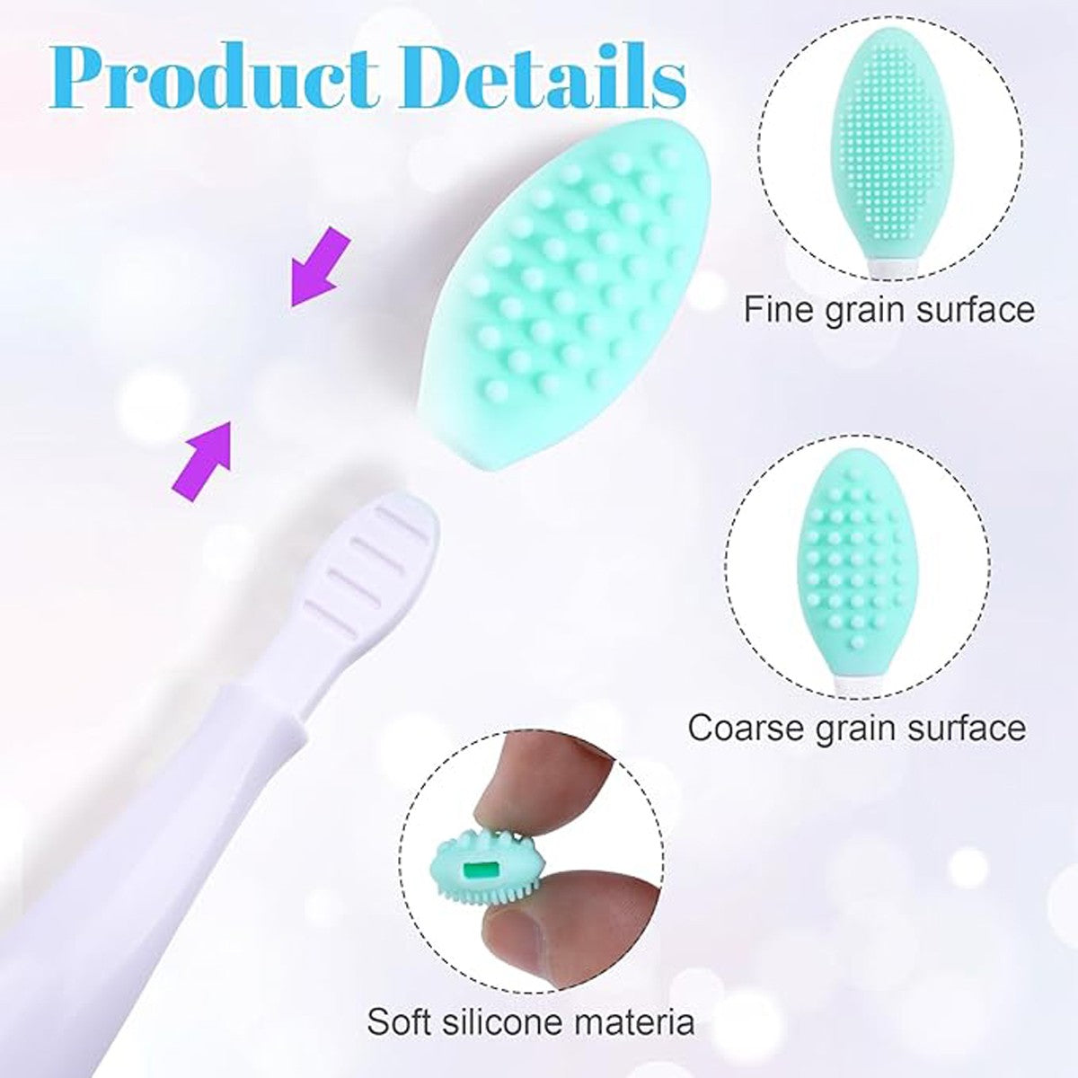Lip Scrub Brush Set - Double-Sided Silicone Exfoliating Tool for Smooth Lips