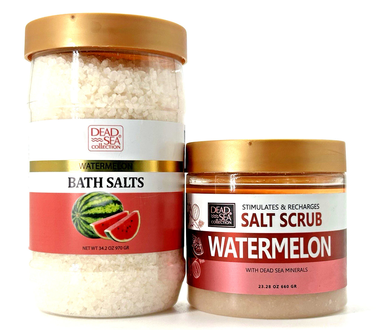 Dead Sea Collection Watermelon Bath Salts (34.2 oz)&Mineral Salt