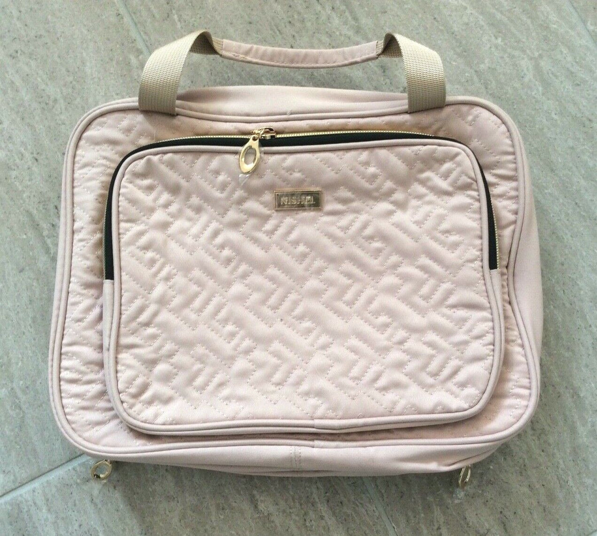 Large Travel Cosmetic Organizer Bag with Hanging Hook - Pink, 4 Sections