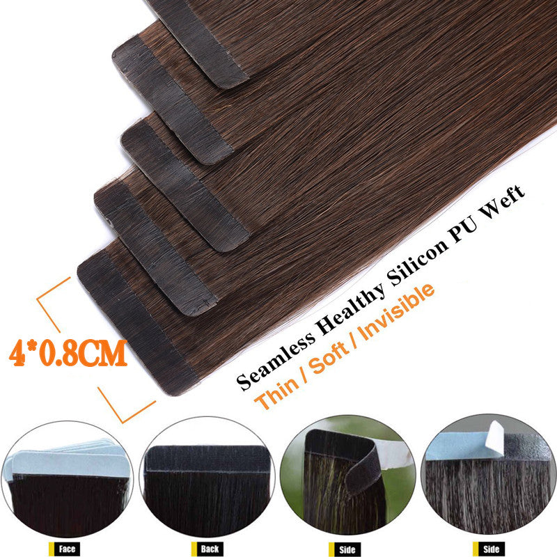 Remy Tape-In Human Hair Extensions Full Head - Thick & Natural Look