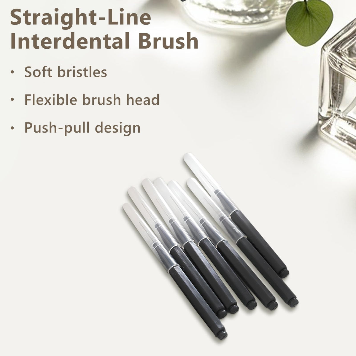 40 Pcs Micro Eyebrow & Lash Spoolie Brush Set Travel Reusable