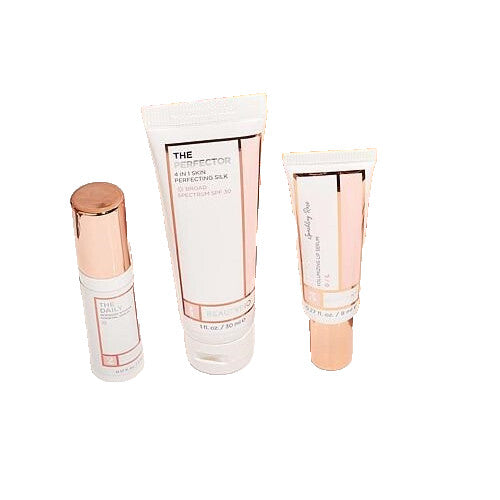 Skincare & Lip Treatment Set - Trial Sizes with SPF 30 & Volumizing Serum