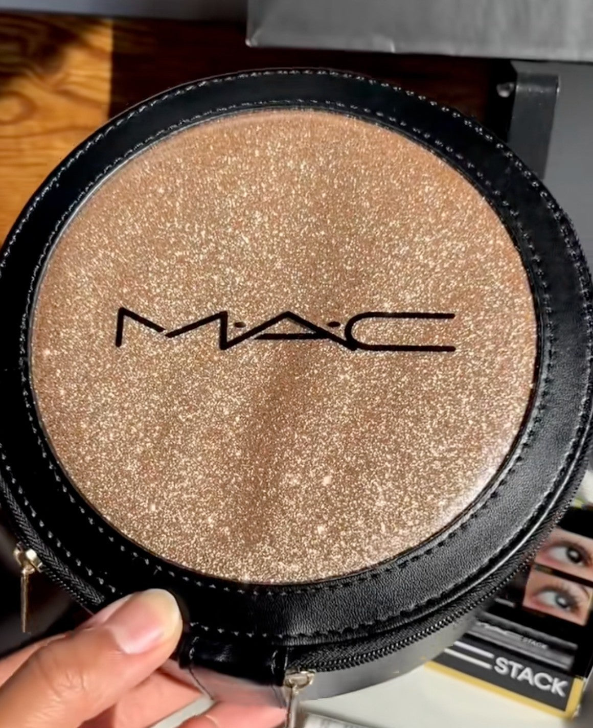 MAC Cosmetics Shimmer Eyeshadow Travel Case - Holiday Gift Bag 2025