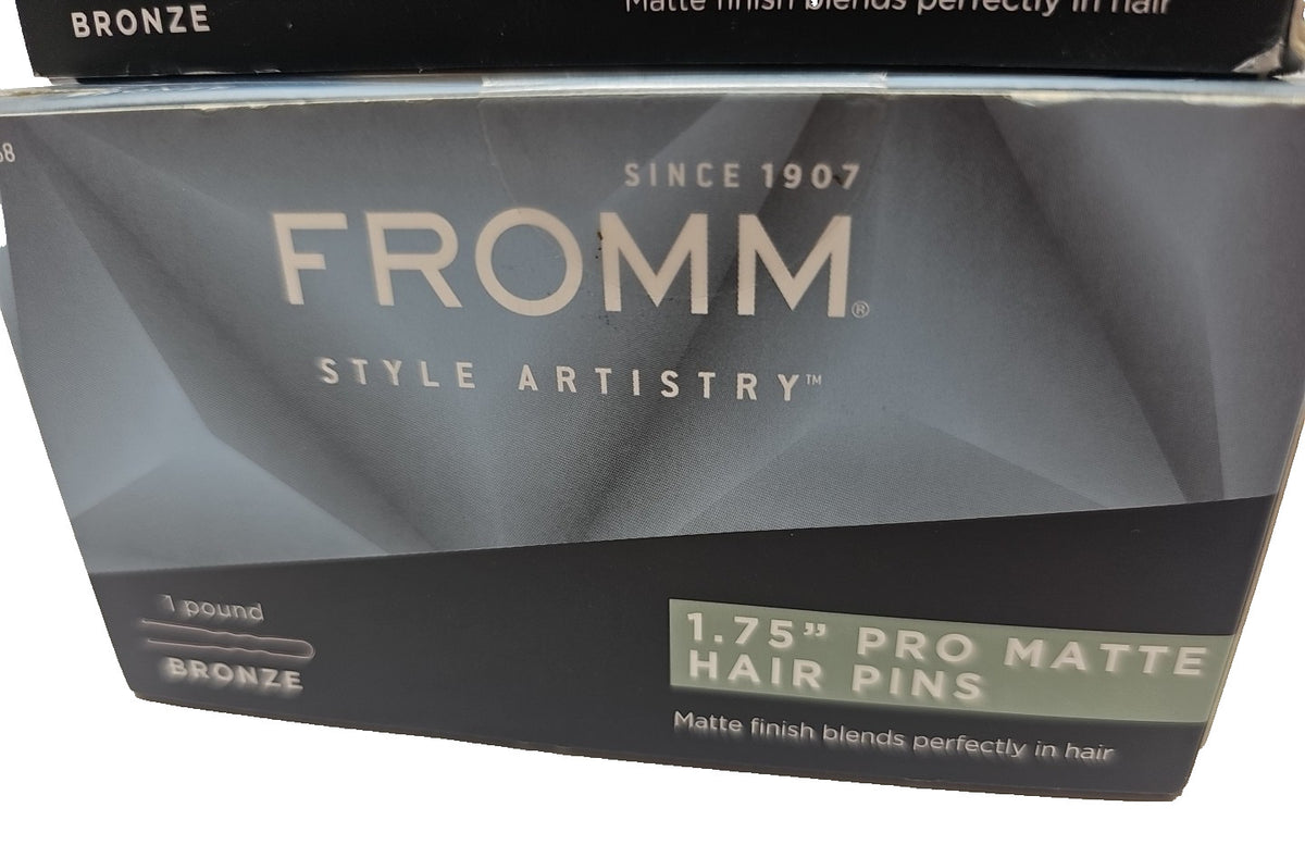 Lot of 2 Box, 1 Pound each one Fromm F5268, 3/4" Pro Matte Hair Pins,