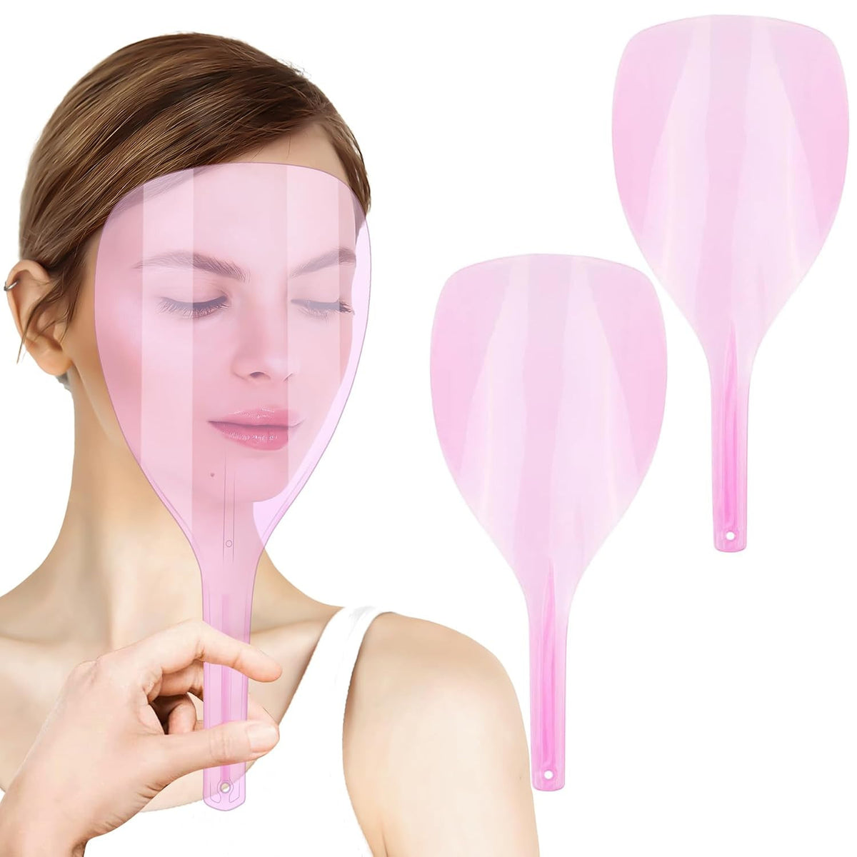 Pro Barber Hair Cutting Shield - Pink Hairdressing Mask Waterproof