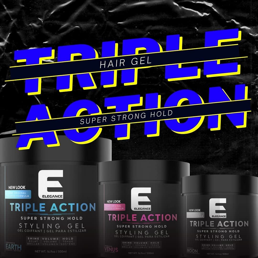 Hair Gel with Super Hold & Extreme Volume - 8.45oz for All Hair Types