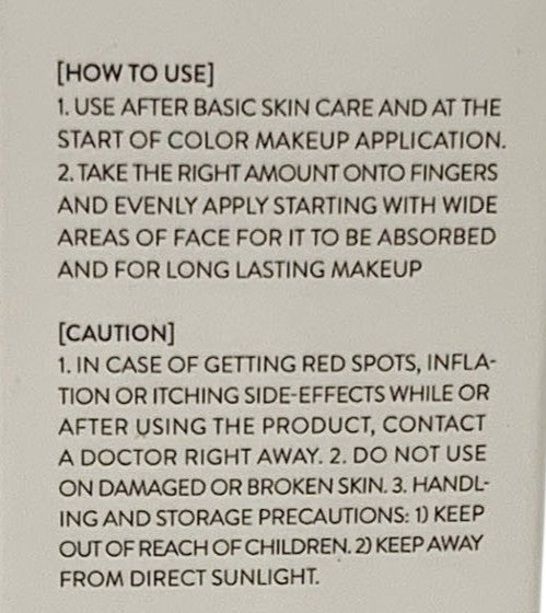 Mint Green Primer SPF25 PA++ Sun Protection Makeup Base 30ml - Neutralizes Redness