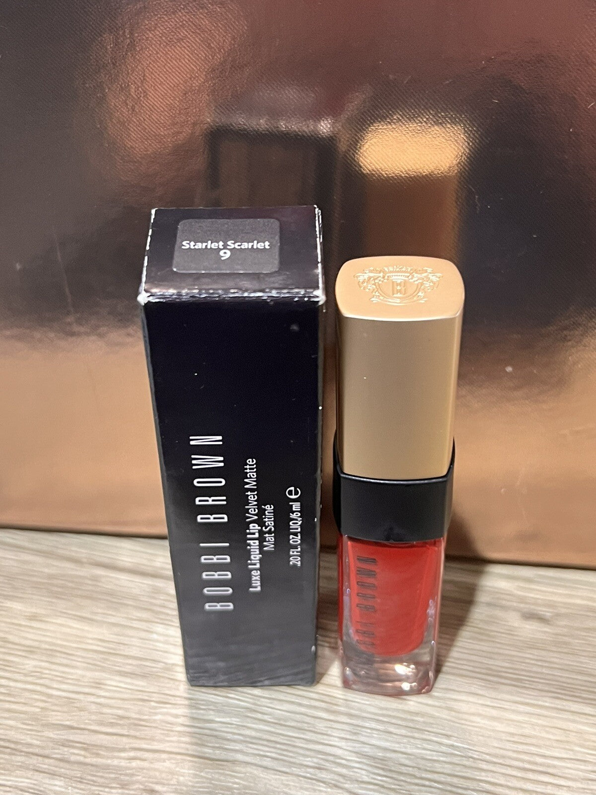 Bobbi Brown Luxe Liquid Lip Velvet Matte Lipstick - Starlet Scarlet 0.2 oz