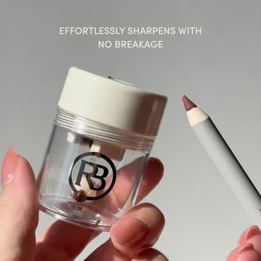 Makeup Pencil Sharpener with German Blade & Mess Container for Lip, Eye & Brow Pencils