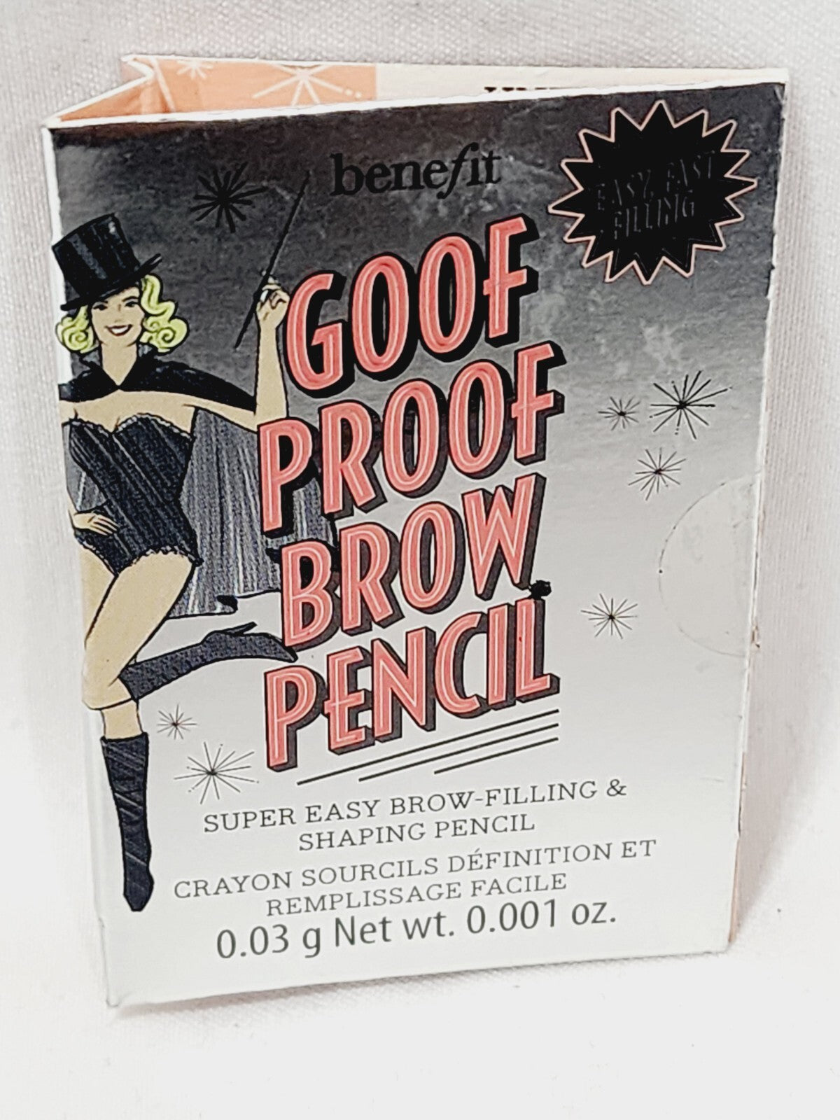 Benefit Goof Proof Brow Pencil #5 Warm Black Brown Waterproof Travel Size