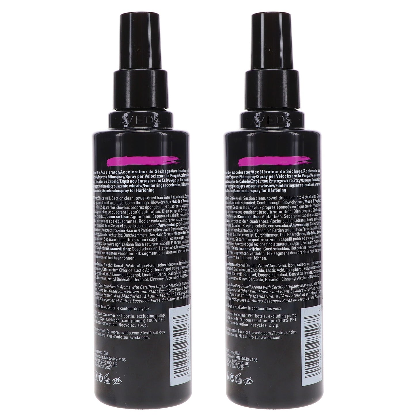 Aveda Speed of Light Blow Dry Accelerator Spray 6.7 oz - 2 Pack for Faster Styling