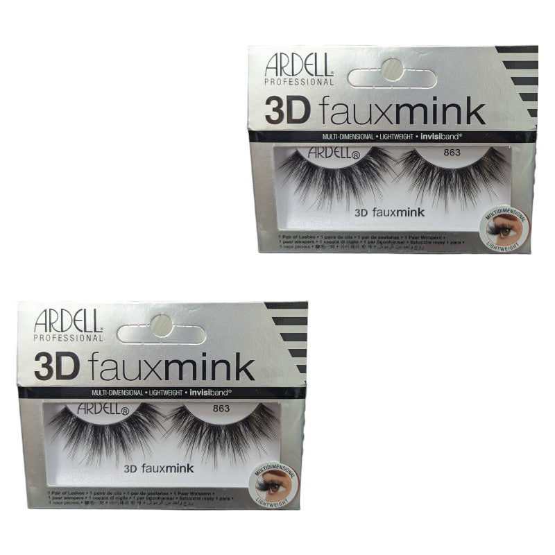 False Eyelashes 3D Fauxmink Multi-Dimensional Natural-Look Lashes - 2 Pairs