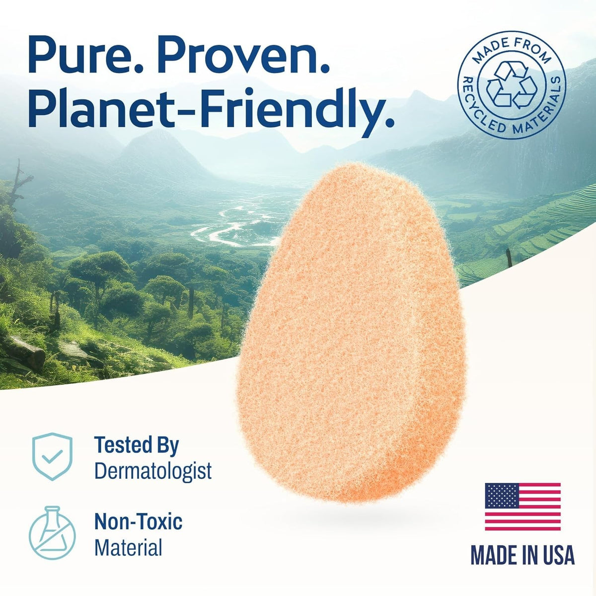 [10 Pack] Gentle Exfoliating Facial Sponge for Face - Daily Cleansing