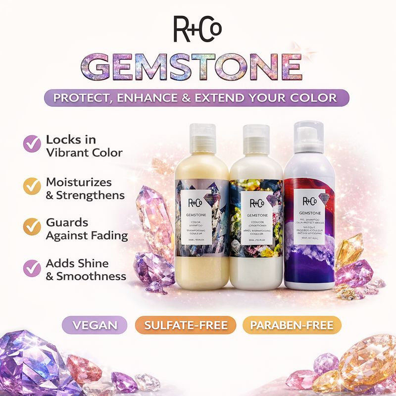 R+Co Gemstone Color Shampoo Conditioner Masque Set Vegan 8.5oz +