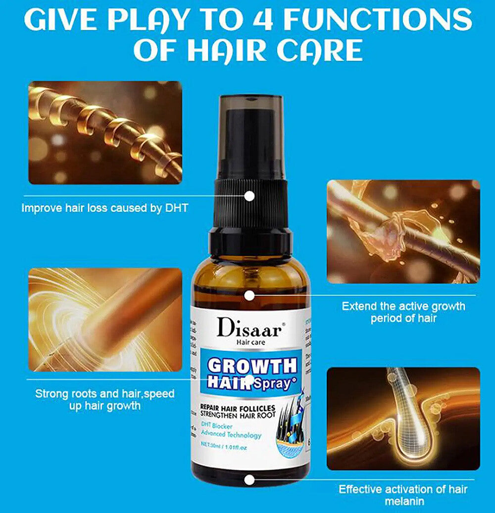 Hair Growth Essence Spray - Ginger & Herbal Formula, 30ml