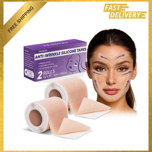 Reusable Silicone Face Tape for Wrinkles - 2 Rolls
