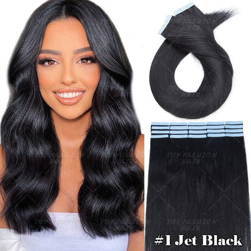 Remy Human Hair Tape-In Extensions 18-22 Inches - Thick & Natural Look