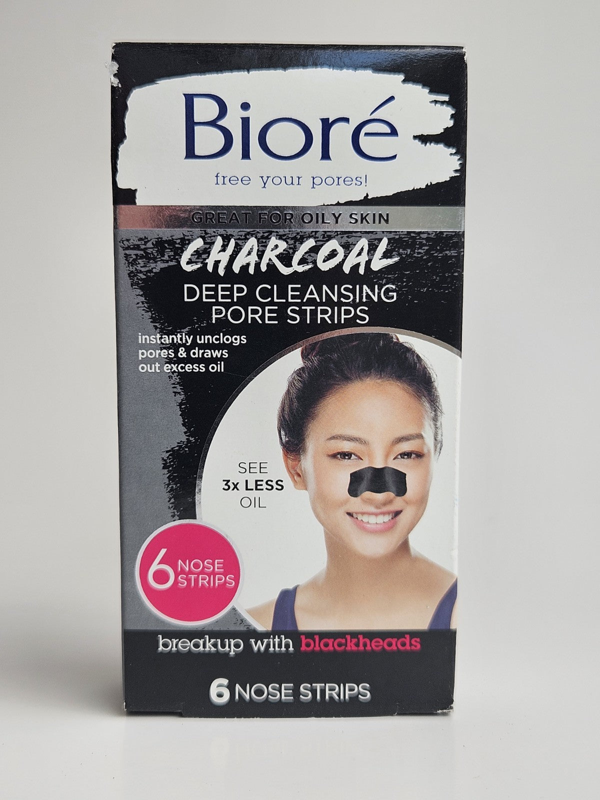 Charcoal Pore Nose Strips - Deep Cleansing Facial Mask 6 Count