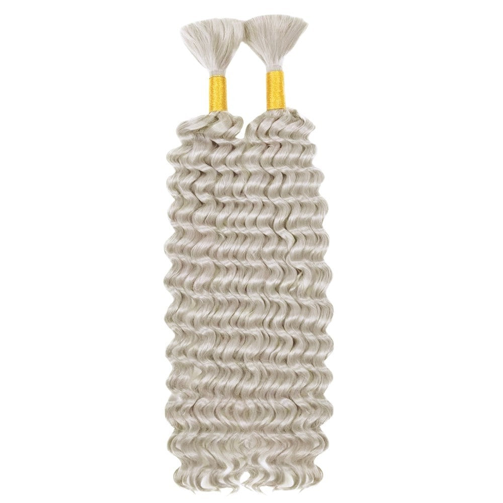Synthetic Deep Wave Braiding Hair Bulk 18 Inch for Box Braids & Twists