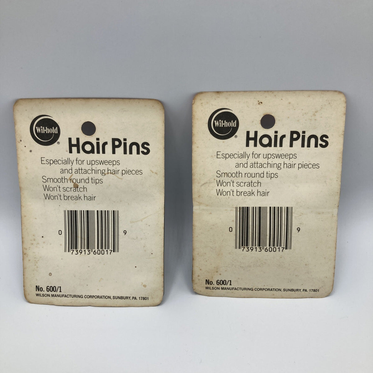 Wilhold Hair Pins Flexible Up Do Upsweeps 1 3/4 Inch Black Lot 264