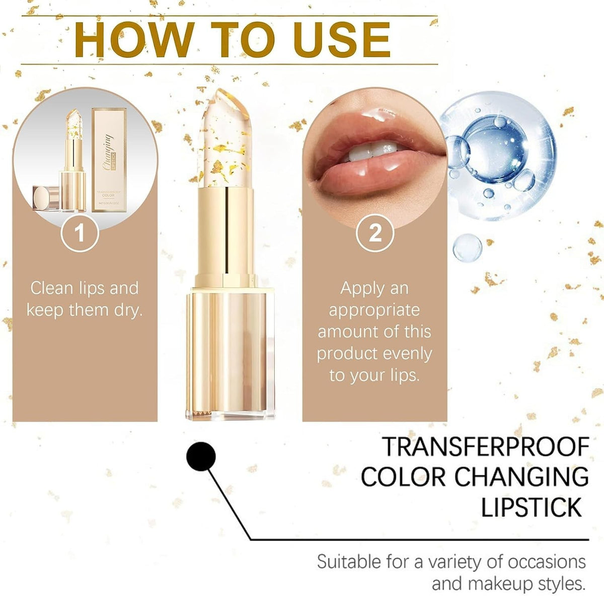 Color Changing Lipstick Set - Hydrating, Personalized Shades for All Skin Tones