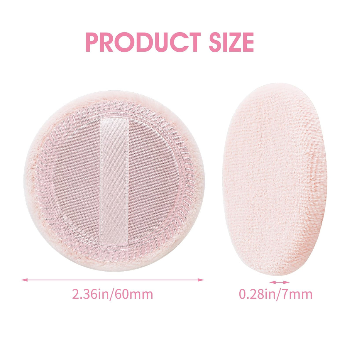 12 Pcs Makeup Powder Puffs Set - Soft Velour Face Sponges for Loose Powder