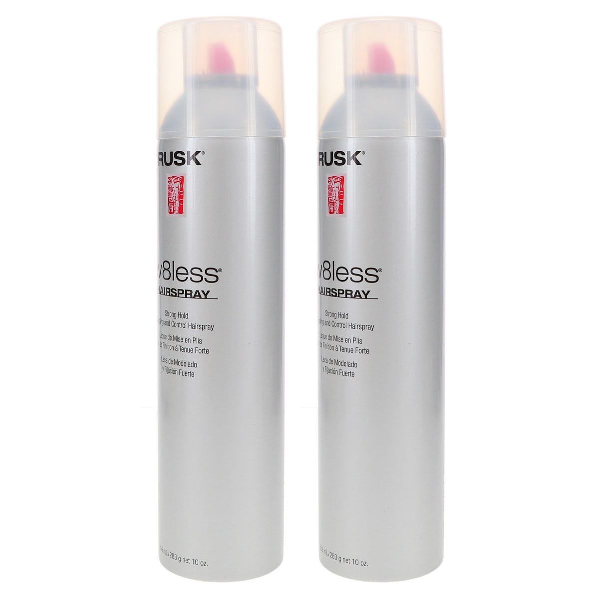 Rusk W8less Hairspray 10 oz - Anti-Frizz Strong Hold, Lightweight Finish, 2 Pack