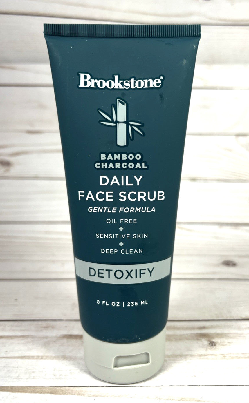 Brookstone Bamboo Charcoal Daily Face Scrub Detoxify Sensitive Skin